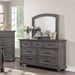 1 Piece Dresser With Handles And Unique Round Legs - Antique Gray Home Essentials
