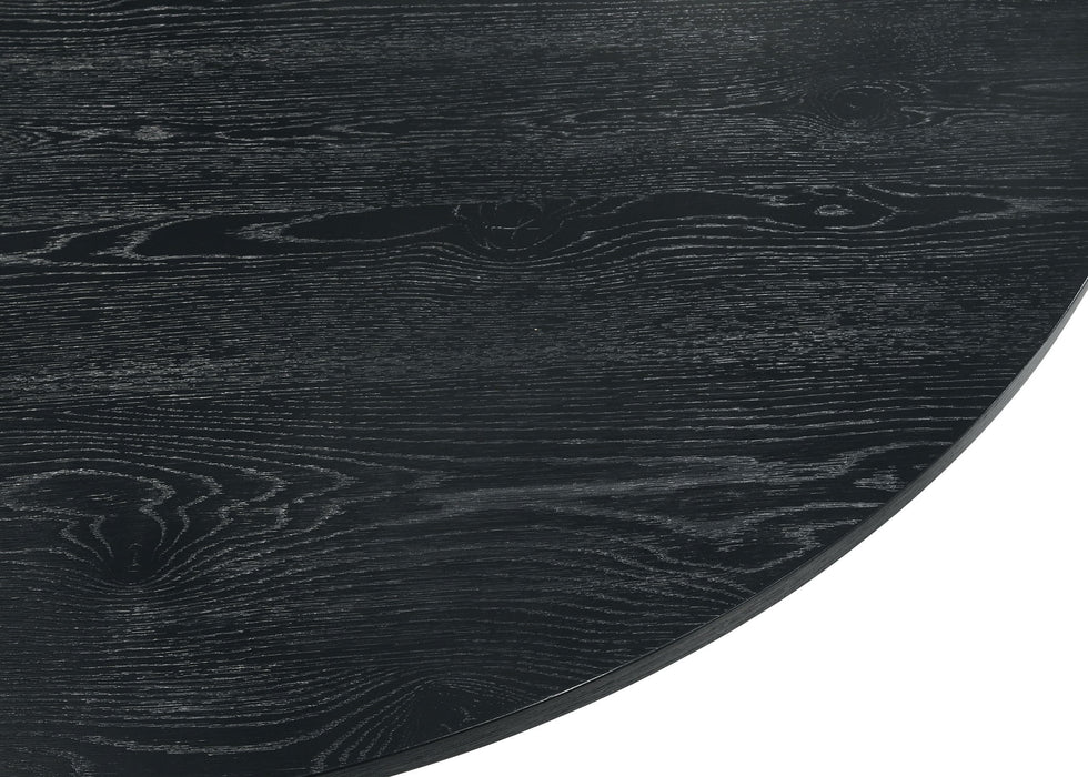 Jasper - Wide Round Dining Table - Black Lilola Home
