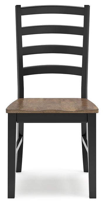 Wildenauer - Dining Room Side Chair (Set of 2) - Brown / Black Signature Design by Ashley®