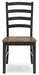 Wildenauer - Dining Room Side Chair (Set of 2) - Brown / Black Signature Design by Ashley®