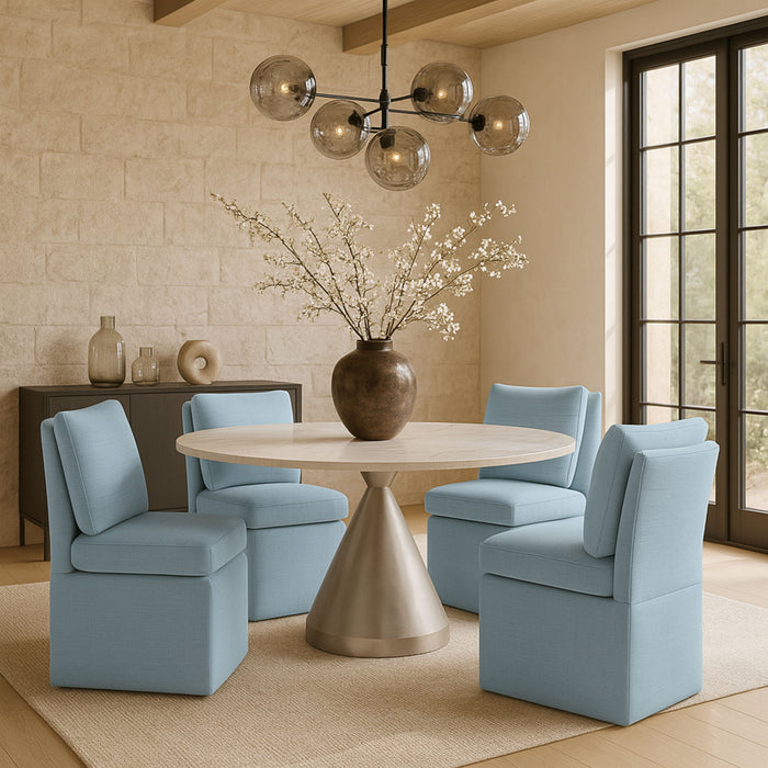 Nelori - Linen Textured Performance Fabric Upholstered Dining Chair (Set of 2) Meridian Furniture
