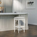 Square Stool With Upholstered Seat Home Essentials