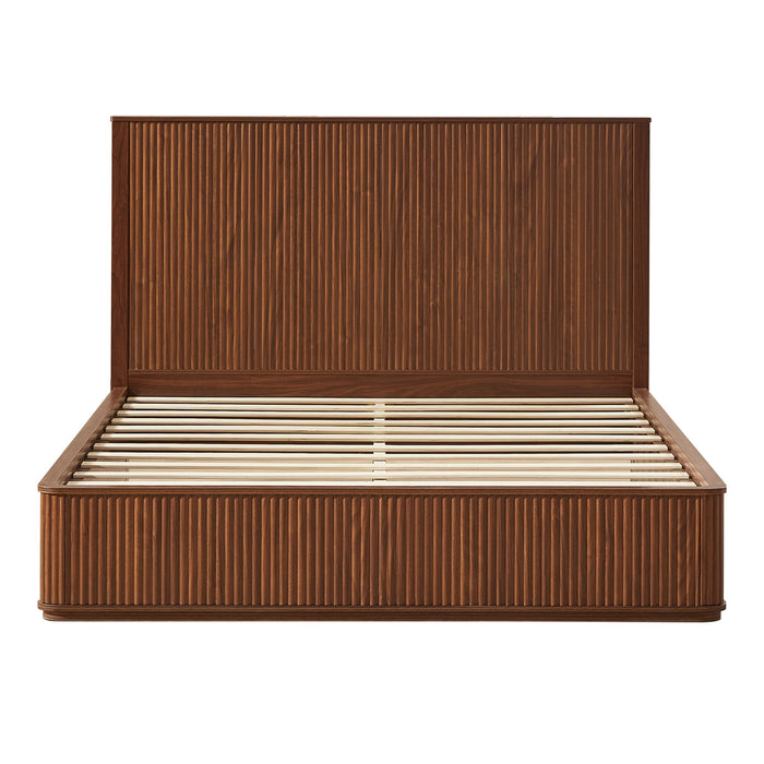 Wave Pattern Headboard Platform Bed Frame Hearth and Haven