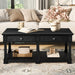 Coffee Table With 2 Storage Drawers & Lower Open Shelf Hearth and Haven
