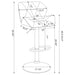 Adjustable Bar Stool With Height-Adjustable Base (Set of 2) Furniture Max