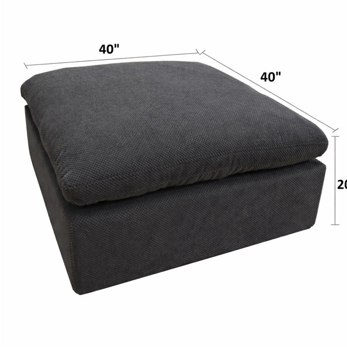 Full Compressed Ottoman - Dark Gray Home Essentials