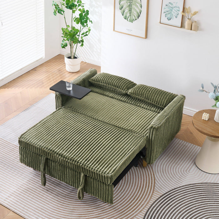 Pull Out Sofa With Movable Tabletop And USB Ports Home Essentials