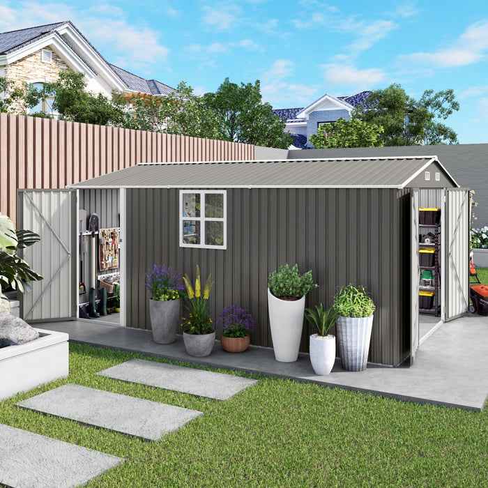 Outdoor Storage Shed With Lockable Doors Daily Nest