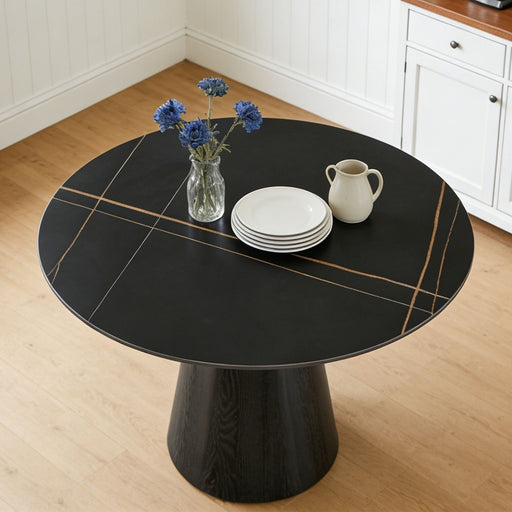 Round Dining Table - Black Home Essentials