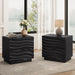Nightstands, Bedside Table With 2 Drawers (Set of 2) - Black Home Essentials