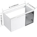 36" (35 1 / 4") Wall Mounted Bathroom Vanity, Cabinet With Half Door (Excluding Sink) - Glossy White Home Essentials