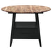 Arunda Yukon - Round Counter Height Dining Table With Pedestal Base And Built In Drawer - Oak Furniture Max