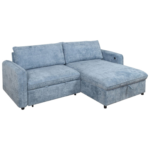 Finn - Loveseat With Pop Up Sleeper - Blue New Classic