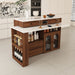 Kitchen Island With Extendable & Rotating Table Home Essentials