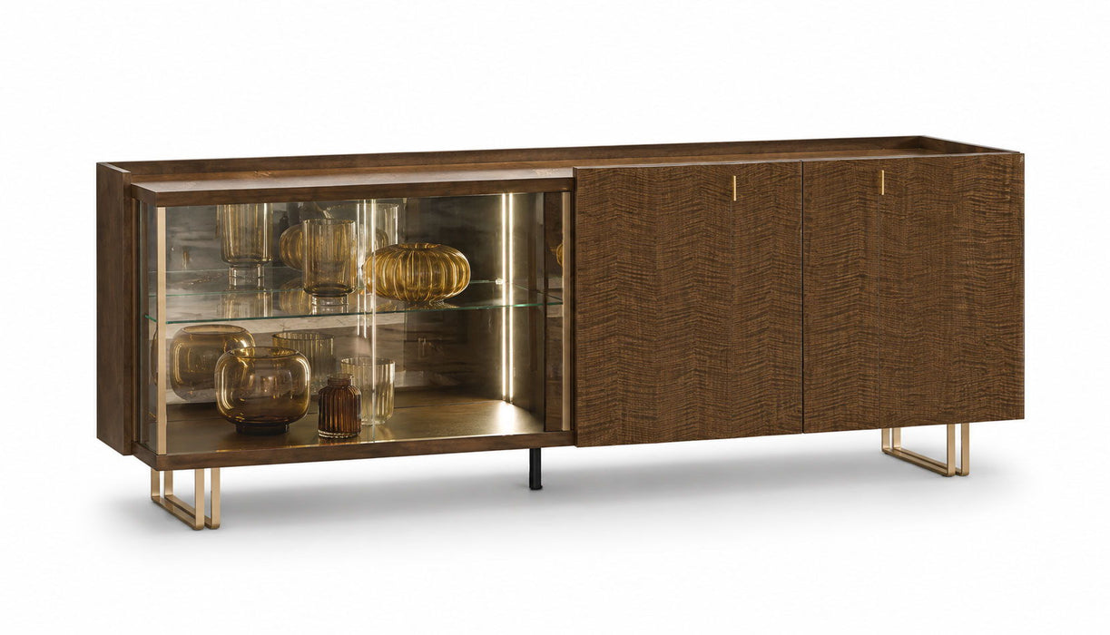 Fiamma - 4 Door Buffet - Brown / Gold Arredoclassic Italy