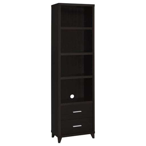 Media Tower With And Drawer With Adjustable Shelves Handles - Brown Furniture Max