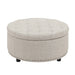 Tufted Storage Ottoman With Upholstery Home Essentials