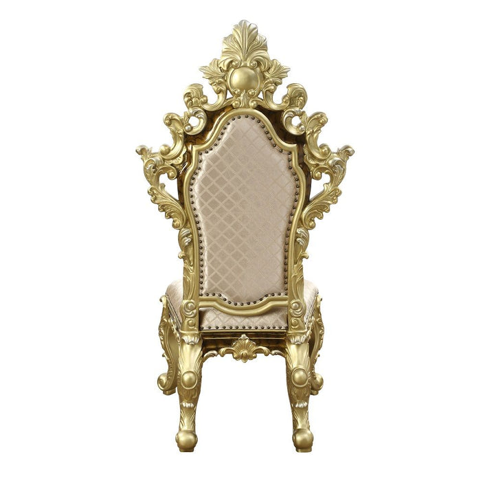 Desiderius - Side Chair (Set of 2) - Antique Gold & Hand-Painted Brown ACME