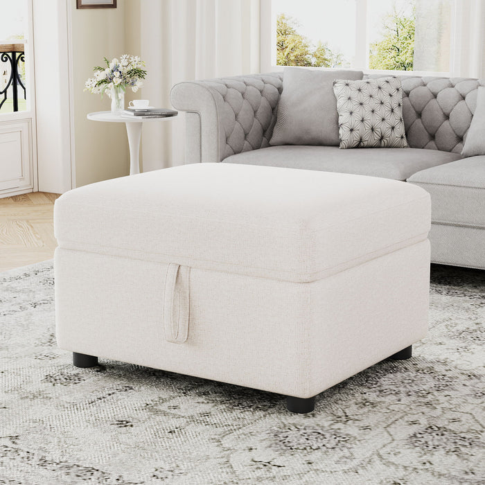Movable Storage Ottoman Footrest For Living Room Hearth and Haven