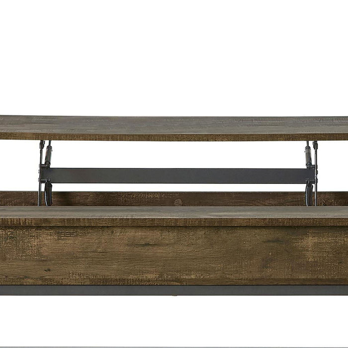 Lift Top Coffee Table With Adjustable Height - Brown Furniture Max