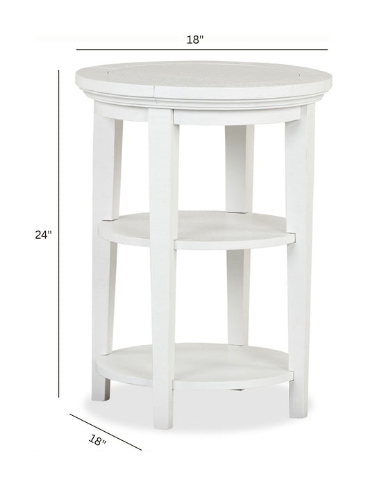 Heron Cove - Round Accent End Table - Chalk White Magnussen Furniture