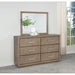 Gibbons - 6 Drawer Dresser And Mirror Set - Brown Furniture Max