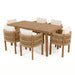 7 Piece Outdoor Dining Set With Table And Chairs - Beige / Brown Noble House