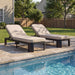 Outdoor Chaise Lounge With Cushion, 5 Position Adjustable Backrest Noble House