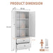 Pantry Cabinet With 2 Drawers, Adjustable Shelves, Freestanding Kitchen Storage Organizer - White Home Essentials