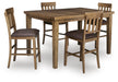 Urbinforte - Counter Height Extension Dining Table Set Signature Design by Ashley®
