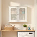 Louvered Double Door Wall Mounted Bathroom Cabinet - White Home Essentials