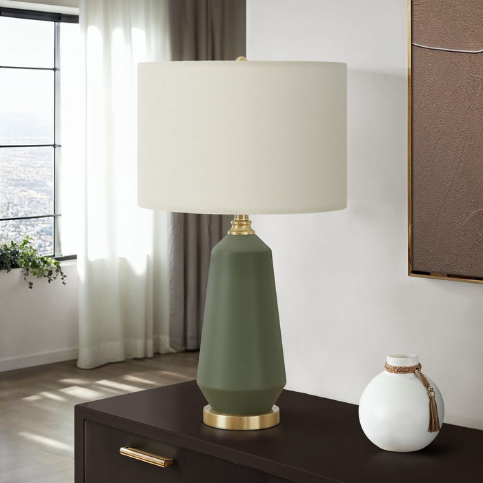 Lighting, Table Lamp, Green Ceramic, Contemporary - Green 8th Street