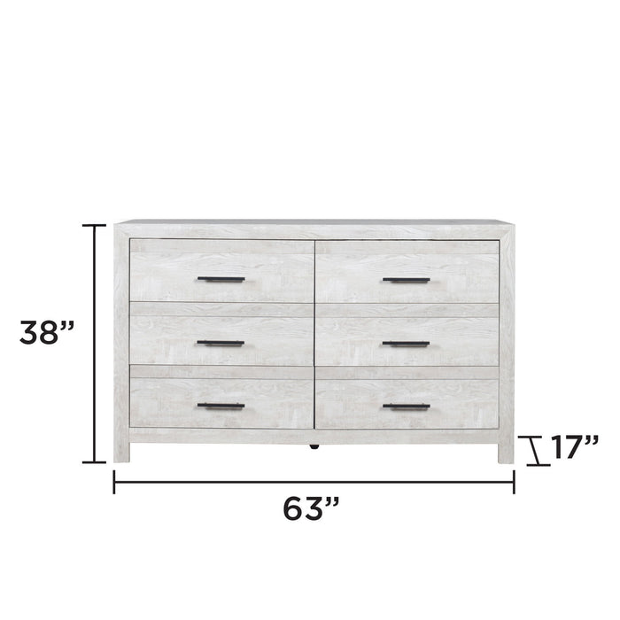 6 Drawer Dresser - Natural / Rustic Matrix Furniture Group