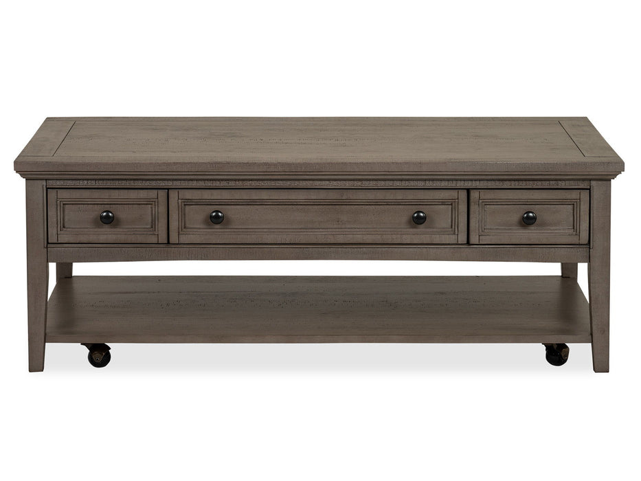Paxton Place - Rectangular Cocktail Table With Casters - Dovetail Gray Magnussen Furniture