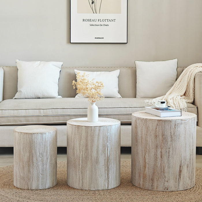 Cylinder Nesting Tables (Set of 3) Home Essentials