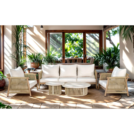 Zira - 5 Piece Patio Sofa Set - Beige Acme