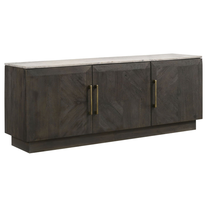 Metzger - 3 Door Sideboard Buffet - Gray Furniture Max