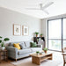 52" Ceiling Fan, No Light Flush Mount Low Profile 3 Blades With Remote Control Daily Nest