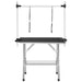 Professional Dog Pet Grooming Table Large Adjustable Heavy Duty Portable With Arm & Noose & Mesh Tray - Black Daily Nest