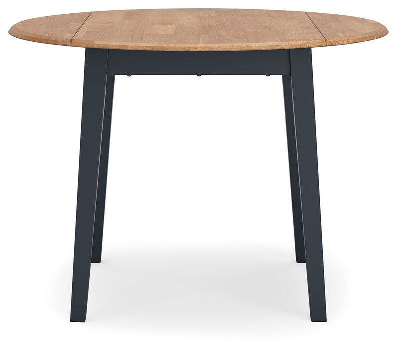 Gesthaven - Round Dining Room Drop Leaf Table Set Signature Design by Ashley®