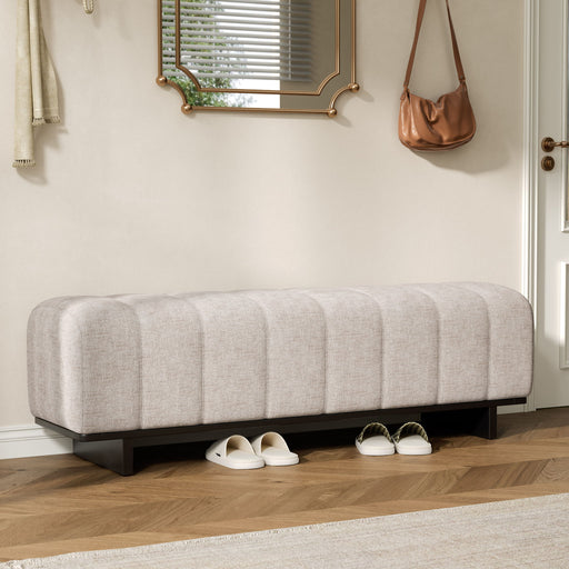 Indoor Dining Bench For Dining Room - Oatmeal Noble House