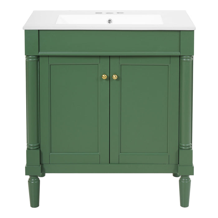 Bathroom Vanity Cabinet With Sink, Soft Close Doors, Storage Cabinet Hearth and Haven