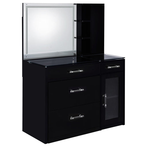Kerr - 2 Drawer Makeup Vanity Table With Mirror And Stool Furniture Max