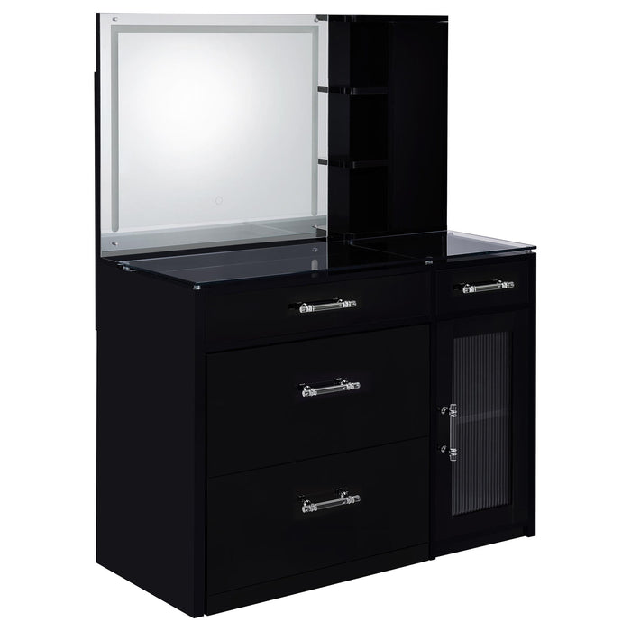 Kerr - 2 Drawer Makeup Vanity Table With Mirror And Stool Furniture Max