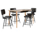 Senko - 5 Piece Counter Dining Set With Upholstered Chairs - Antique Espresso Furniture Max