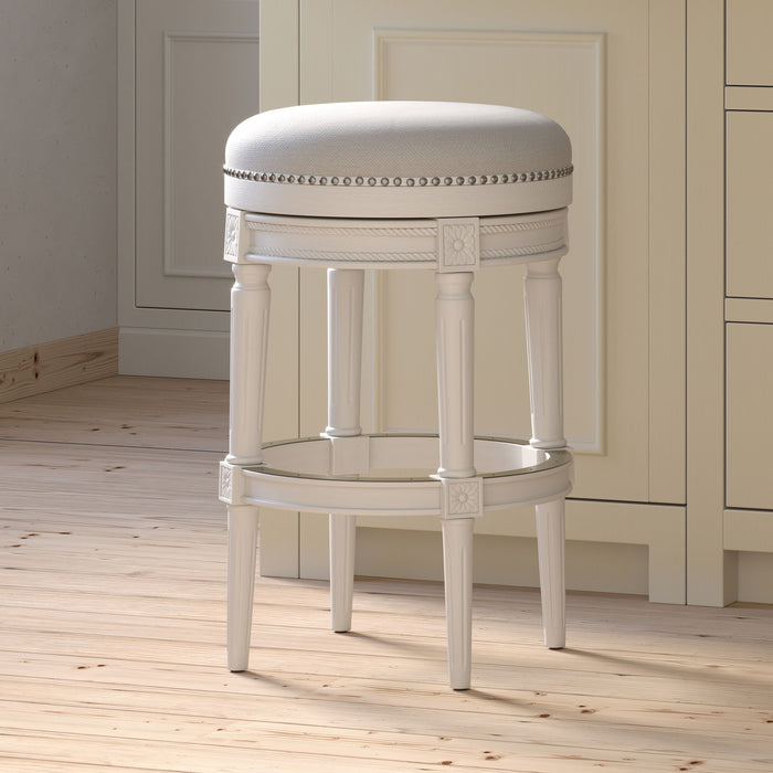Rustic Elegance Backless Swivel Stool Home Essentials