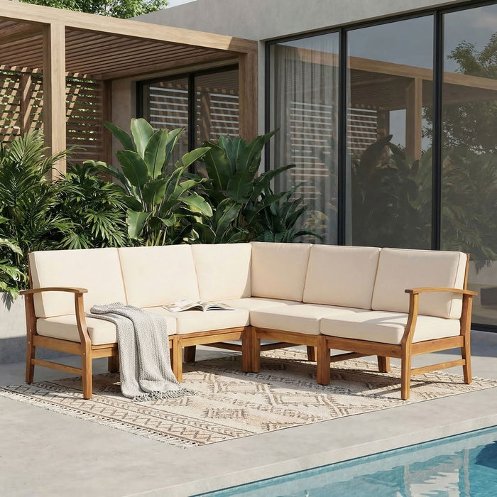 Perla - 5 Pieces Sofa Set Noble House