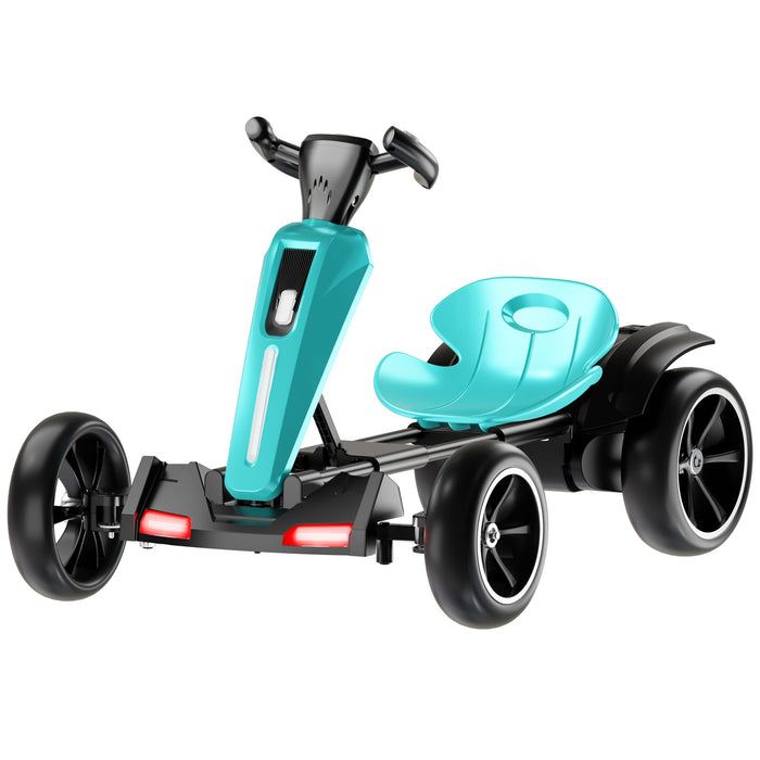 Electric Kids Pedal Go Kart With Adjustable Seat, Foldable Design Daily Nest