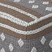 Mapleton - Outdoor / Indoor Pouf - Beige Gray / White Simpli-Home