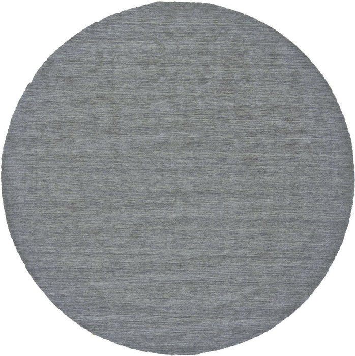 Wool Hand Woven Stain Resistant Area Rug - Gray And Blue Round - 10'